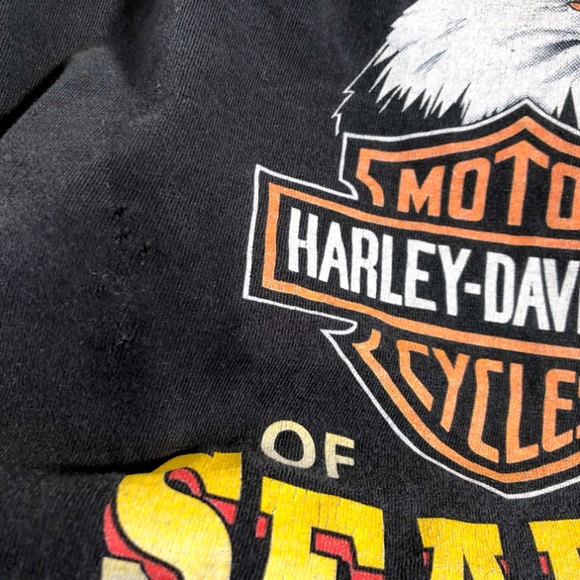 Vintage Distressed Hand Cut Harley-Davidson Crop - Picture 5 of 5